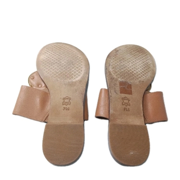Tory Burch Patos Disk Leather Sandals Women's Shoes Size 7 M Brown - Picture 6 of 7